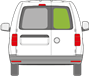 Afbeelding van Achterruit rechts Volkswagen Caddy met ontdooiing