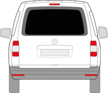 Afbeelding van Achterruit Volkswagen Caddy (DONKERE RUIT) 