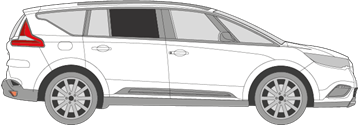 Afbeelding van Zijruit rechts Renault Espace (DONKERE RUIT)