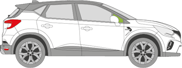 Afbeelding van Zijruit rechts Renault Captur