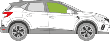 Afbeelding van Zijruit rechts Renault Captur