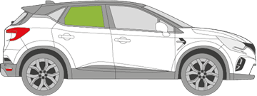 Afbeelding van Zijruit rechts Renault Captur