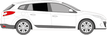 Afbeelding van Zijruit rechts Renault Mégane break (DONKERE RUIT)