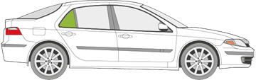 Afbeelding van Zijruit rechts Renault Laguna 5 deurs 