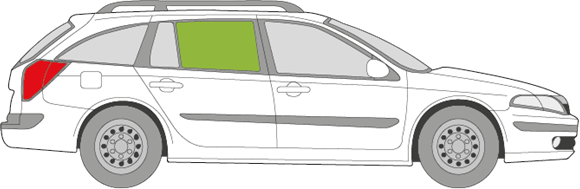 Afbeelding van Zijruit rechts Renault Laguna break