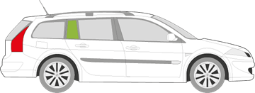 Afbeelding van Zijruit rechts Renault Mégane break 
