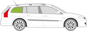 Afbeelding van Zijruit rechts Renault Mégane break 
