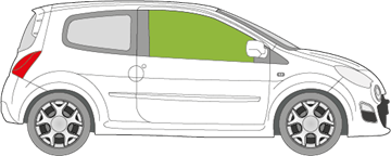 Afbeelding van Zijruit rechts Renault Twingo 