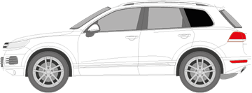 Afbeelding van Zijruit links Volkswagen Touareg (DONKERE RUIT)