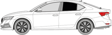 Afbeelding van Zijruit links Skoda Octavia (DONKERE RUIT)