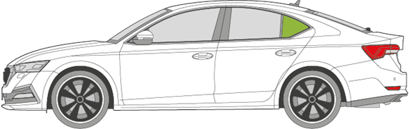 Afbeelding van Zijruit links Skoda Octavia