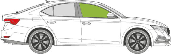 Afbeelding van Zijruit rechts Skoda Octavia