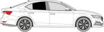 Afbeelding van Zijruit rechts Skoda Octavia (DONKERE RUIT)