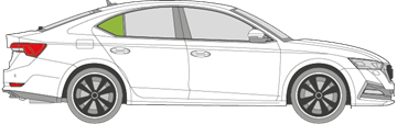 Afbeelding van Zijruit rechts Skoda Octavia