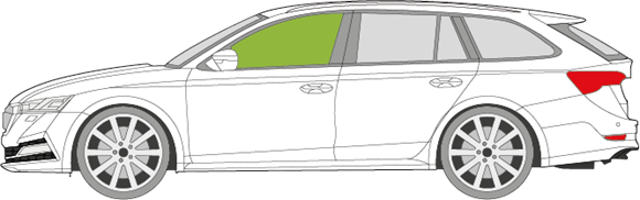 Afbeelding van Zijruit links Skoda Octavia break