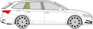 Afbeelding van Zijruit rechts Skoda Octavia break