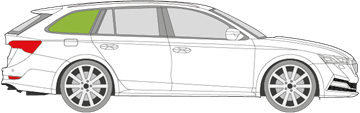 Afbeelding van Zijruit rechts Skoda Octavia break