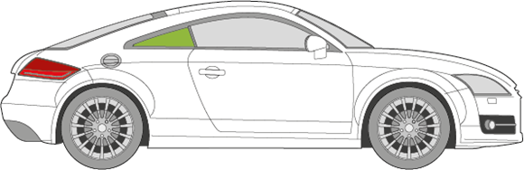 Afbeelding van Zijruit rechts Audi TT Coupé  