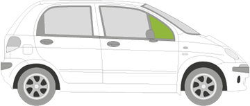 Afbeelding van Zijruit rechts Daewoo Matiz