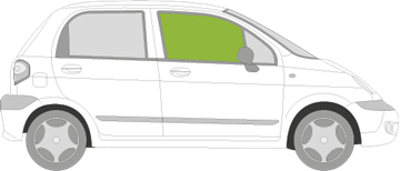 Afbeelding van Zijruit rechts Chevrolet Matiz 5 deurs 