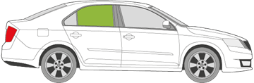 Afbeelding van Zijruit rechts Skoda Rapid 5 deurs