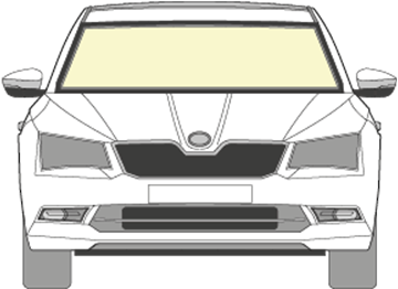 Afbeelding van Voorruit Skoda Superb break solar/sensor