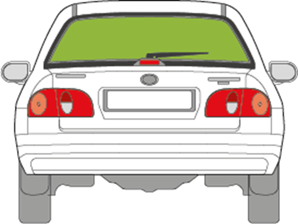 Afbeelding van Achterruit Toyota Corolla sedan