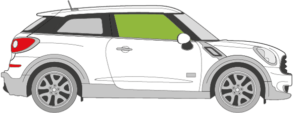 Afbeelding van Zijruit rechts Mini Paceman