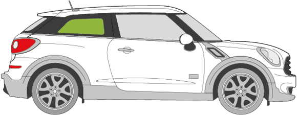 Afbeelding van Zijruit rechts Mini Paceman