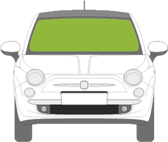 Afbeelding van Voorruit Fiat 500 Cabrio met zelfdim spiegel/antenne