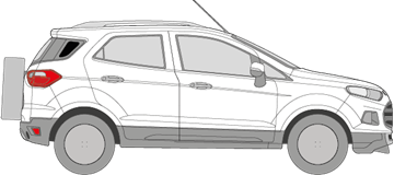 Afbeelding van Zijruit rechts Ford Ecosport (DONKERE RUIT)
