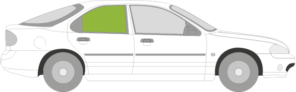 Afbeelding van Zijruit rechts Ford Mondeo 5 deurs