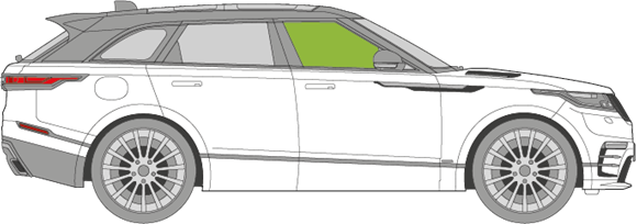 Afbeelding van Zijruit rechts Range Rover Velar 