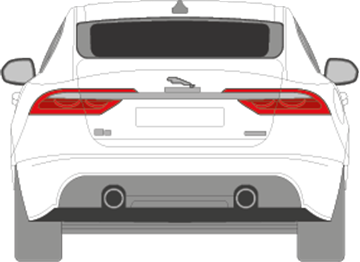 Afbeelding van Achterruit Jaguar XF 7 connectoren (DONKERE RUIT)