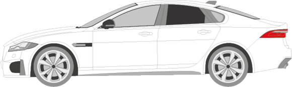 Afbeelding van Zijruit links Jaguar XF (DONKERE RUIT)