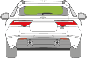 Afbeelding van Achterruit Jaguar XF break