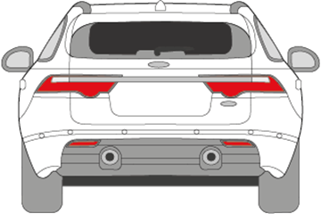 Afbeelding van Achterruit Jaguar XF break (DONKERE RUIT)