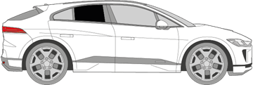 Afbeelding van Zijruit rechts Jaguar I-Pace (DONKERE RUIT)