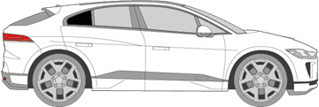 Afbeelding van Zijruit rechts Jaguar I-Pace (DONKERE RUIT)