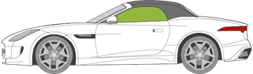 Afbeelding van Zijruit links Jaguar F-type 