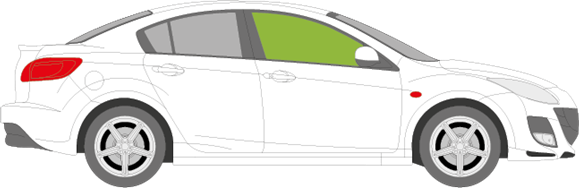 Afbeelding van Zijruit rechts Mazda 3 sedan 