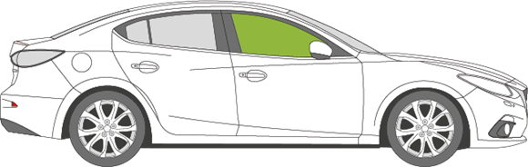 Afbeelding van Zijruit rechts Mazda 3 sedan