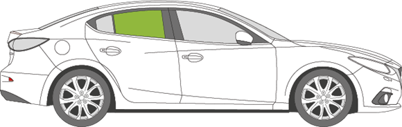 Afbeelding van Zijruit rechts Mazda 3 sedan