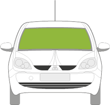 Afbeelding van Voorruit Mitsubishi Colt 3 deurs 2004-2007 sensor 