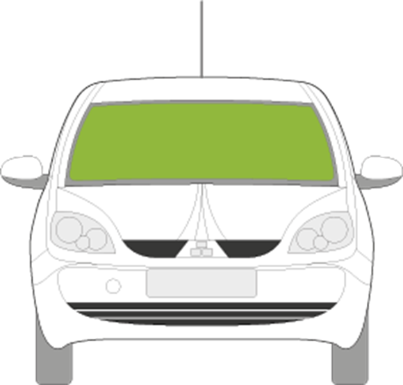 Afbeelding van Voorruit Mitsubishi Colt 3 deurs 2004-2007 sensor 