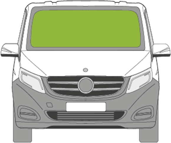 Afbeelding van Voorruit Mercedes V-klasse 2020- antenne/sensor/camera