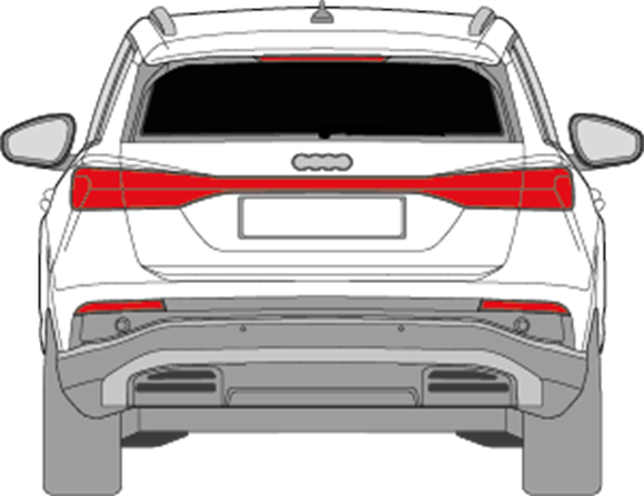 Afbeelding van Achterruit Audi Q4 E-Tron (DONKERE RUIT)