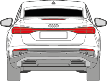 Afbeelding van Achterruit Audi Q4 E-Tron Sportback (DONKERE RUIT)