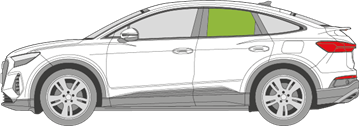 Afbeelding van Zijruit links Audi Q4 E-Tron Sportback 