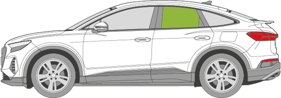 Afbeelding van Zijruit links Audi Q4 E-Tron Sportback 